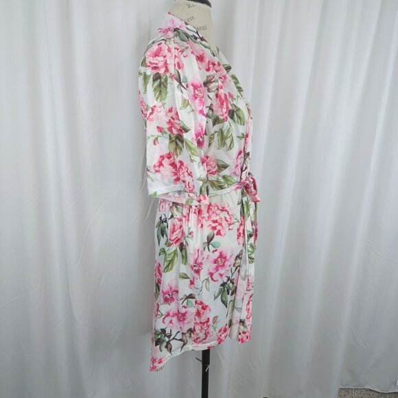 Show Me Your Mumu Pink Robe Short Floral White - Picture 7 of 10